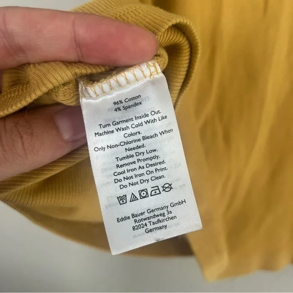 Eddie Bauer Mustard Tank Top Ribbed Casual Sleeveless Summer Yellow XL - Picture 3 of 6